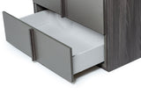 Lucia Italian Modern Elm and Matte Grey Chest