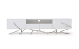  Mielcasa | White Modrest Legend 87" Wide Modern White TV Stand | SKU VGVCTV8111-22 | MPN: 76639A | Free Delivery & Free Return