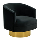 Basalt Modern Black Fabric Accent Chair