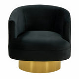 Basalt Modern Black Fabric Accent Chair