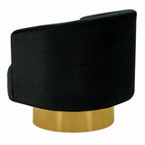 Basalt Modern Black Fabric Accent Chair