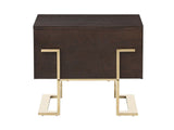Moontide Glam Beige Velvet and Brushed Brass 4-Piece Bedroom Set