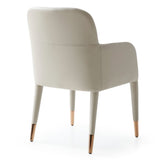 Cortina Modern Beige Eco-Leather Dining Arm Chair