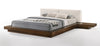 Tokyo Eastern King Contemporary Walnut and White Platform Bed