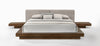 Tokyo Eastern King Contemporary Walnut and Grey Platform Bed