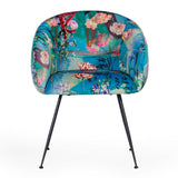 Roxann Contemporary Floral Velvet Dining Chair