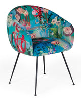 Roxann Contemporary Floral Velvet Dining Chair