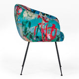Roxann Contemporary Floral Velvet Dining Chair