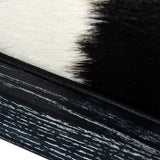 Hallam Glam Black and White Cowhide Accent Chair