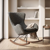 Ikard Modern Grey Sheep Rocking Chair
