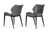Instone Industrial Grey Eco-Leather Dining Chair (Set of 2)