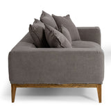 Corina Modern Grey Linen Loveseat