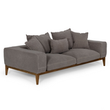 Corina Modern Grey Linen Loveseat