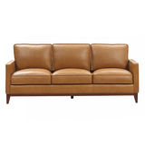 Naylor Modern Brown Italian Leather Split Sofa
