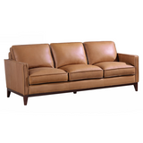 Naylor Modern Brown Italian Leather Split Sofa