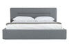 Juliana Queen Italian Modern Dark Grey Upholstered Bed