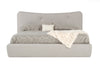 Alessia Queen Italian Modern Light Grey Upholstered Bed