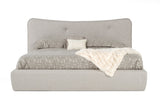 Alessia Queen Italian Modern Light Grey Upholstered Bed