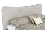 Alessia Eastern King Italian Modern Light Grey Upholstered Bed