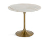 Collins Glam White Marble & Gold Dining Table
