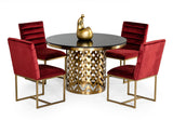 Kowal Glam Black Marble Dining Table