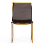 Dalton Modern Brown Leatherette Dining Chair (Set of 2)