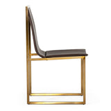 Dalton Modern Brown Leatherette Dining Chair (Set of 2)
