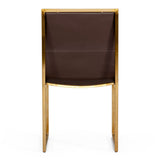 Dalton Modern Brown Leatherette Dining Chair (Set of 2)