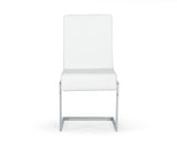 Batavia Modern White & Stainless Steel Dining Chair (Set of 2)