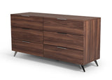 Brooklyn Italian Modern Walnut 4-Piece Bedroom Set