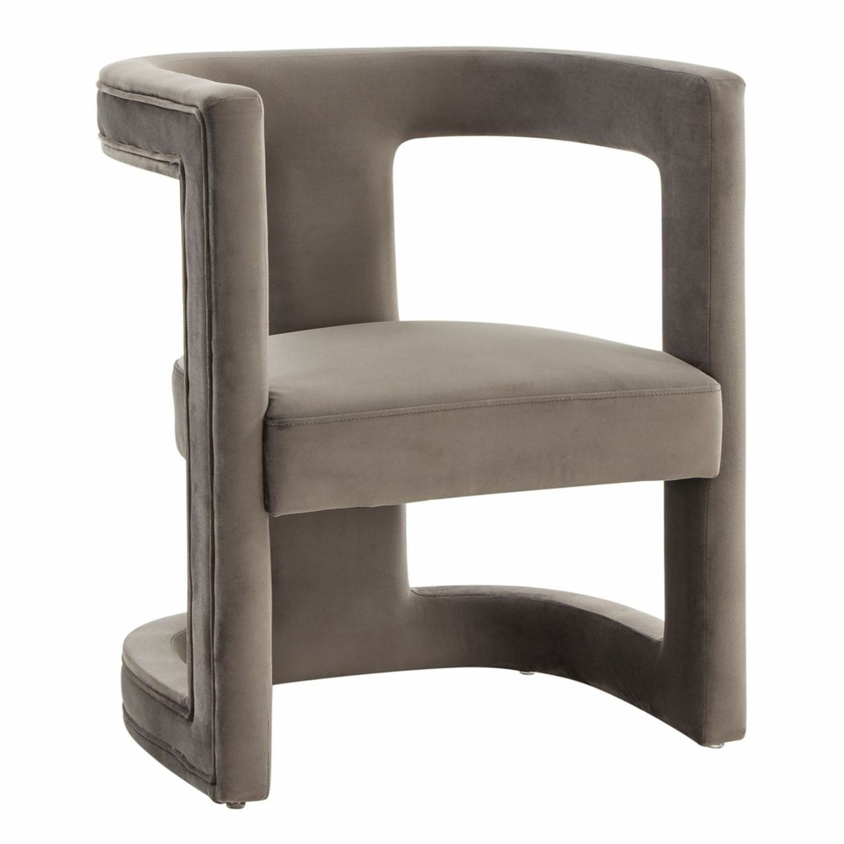 Kendra Modern Grey Fabric Accent Chair