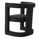 Kendra Modern Black Fabric Accent Chair