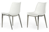 Frasier Modern White Eco-Leather Dining Chair (Set of 2)