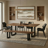 Taylor Modern 79" Live Edge Wood Dining Table