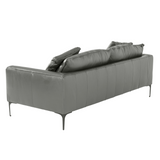 Jacoba Modern Dark Grey Leather Sofa