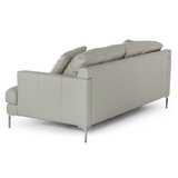 Janina Modern Light Grey Leather Sofa