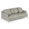 Janina Modern Light Grey Leather Sofa