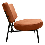 Sami Modern Orange Velvet Accent Chair