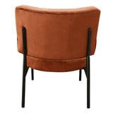 Sami Modern Orange Velvet Accent Chair
