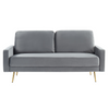 Huffine Modern Grey Fabric Sofa