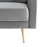 Huffine Modern Grey Fabric Sofa