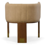 Elati Tan Vegan Leather Dining Chair