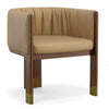 Elati Tan Vegan Leather Dining Chair