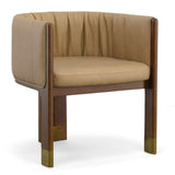 Elati Tan Vegan Leather Dining Chair