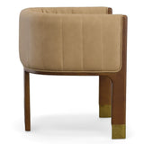 Elati Tan Vegan Leather Dining Chair