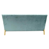 Mosko Modern Light Green & Gold Fabric Sofa