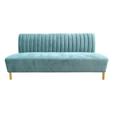 Mosko Modern Light Green & Gold Fabric Sofa