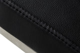 Folsum Modern Black & Brushed Stainless Steel Adjustable Bar Stool