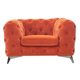 Delilah Modern Orange Fabric Chair