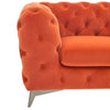 Delilah Modern Orange Fabric Chair